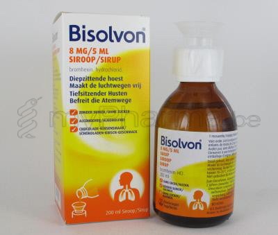 BISOLVON 8MG/5ML 200 ML SIROOP                  (geneesmiddel)