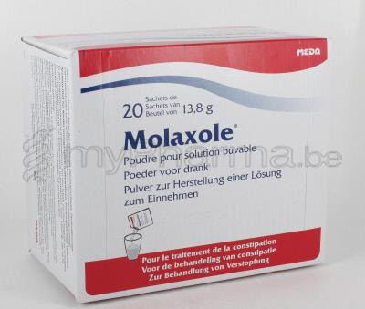 MOLAXOLE 13,8 G  20 ZAKJES MET CITROENSMAAK       (geneesmiddel)