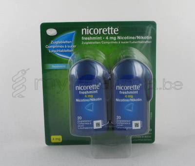 NICORETTE FRESHMINT 4 MG 80 ZUIGTABL          (geneesmiddel)